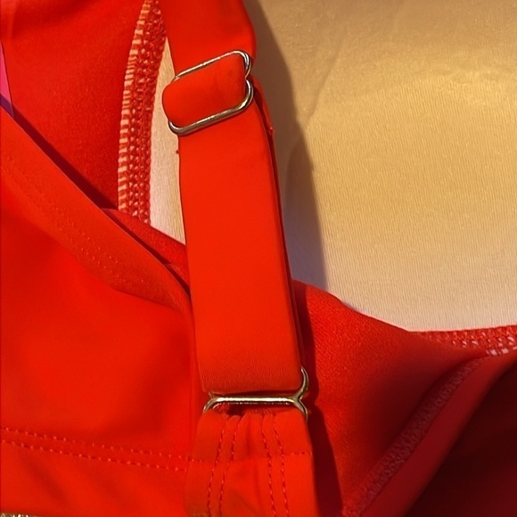 Xhilaration One Shoulder Bikini Top Plus Size 22W Red Orange NWT Swimwear New - Picture 7 of 10